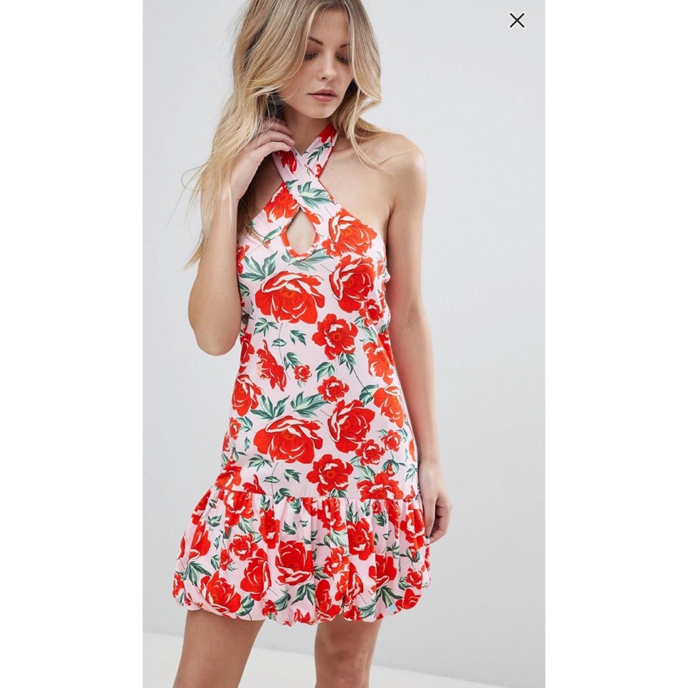 Halter dress w/ ruched skirt (Size 12)